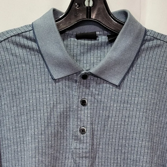 Axist Men's Blue Striped Polo Shirt Size Large GUC - Picture 3 of 7